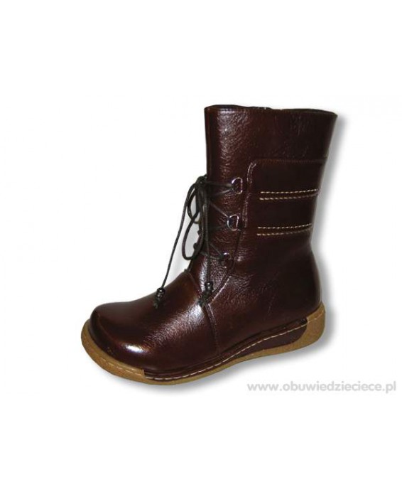 1194br c.brązowe kozaczki dziewczęce
