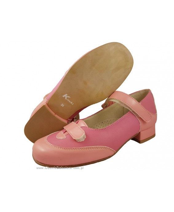 2-k2204rz różowe eleganckie czółenka dziewczęce damskie przedszkolne szkolne buty Kucki 31-36