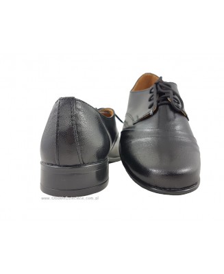 2-KMK 83 MAT czarne matowe  sznurowane wizytowe komunijne chłopięce wkładki skórzane KMK  31-36
