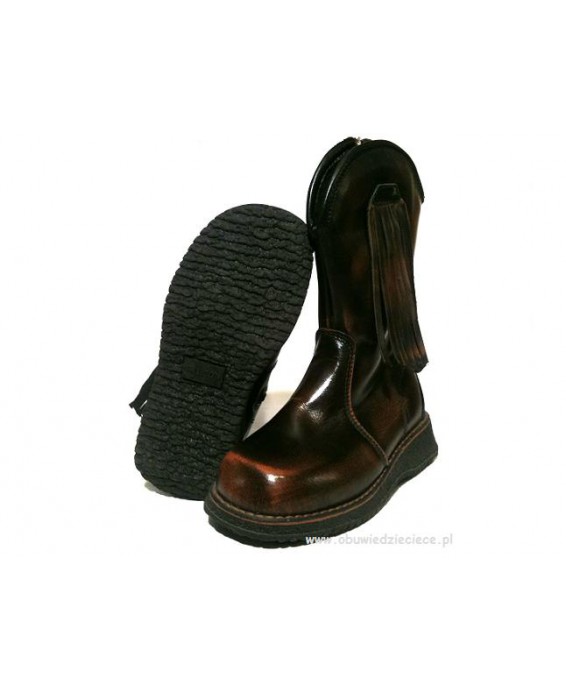 390/1 c.brązowe kozaczki dziewczęce Falcon  25-30