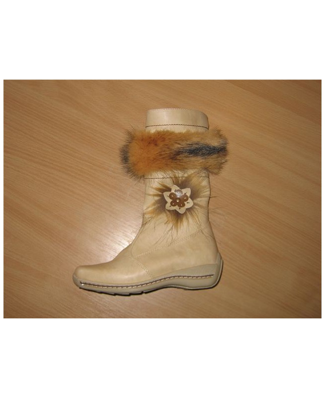 339 j.beżowe kozaki dziewczęce