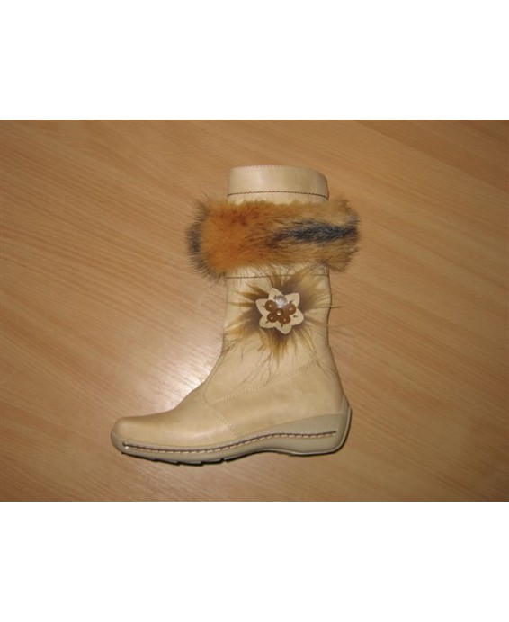 339 j.beżowe kozaki dziewczęce