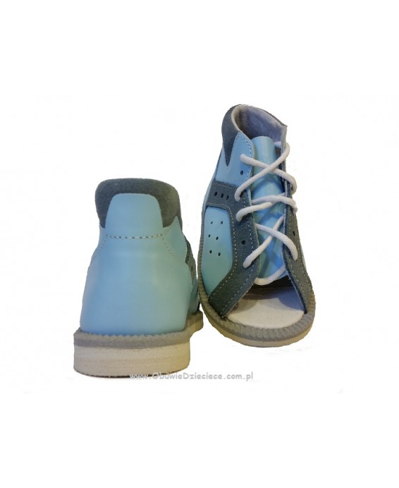 8-BP38MA/0 KUBA błękit j.niebieskie kapcie sandałki obuwie profilaktyczne wcz.dzieciece 18-23 buty Postęp