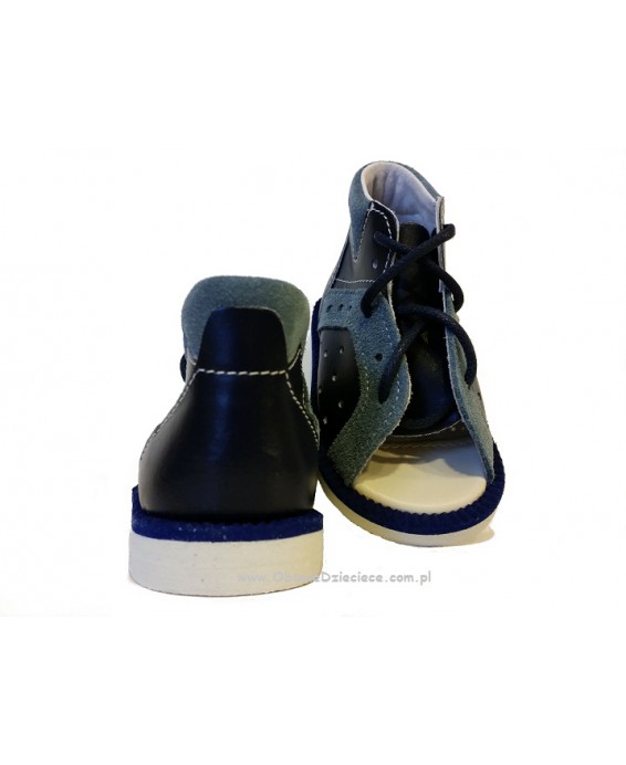 8-BP38MA/0 KUBA granatowe kapcie sandałki obuwie profilaktyczne wcz.dzieciece 18-23 buty Postęp