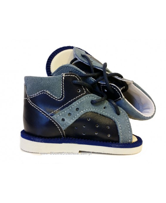 8-BP38MA/0 KUBA granatowe kapcie sandałki obuwie profilaktyczne wcz.dzieciece 18-23 buty Postęp