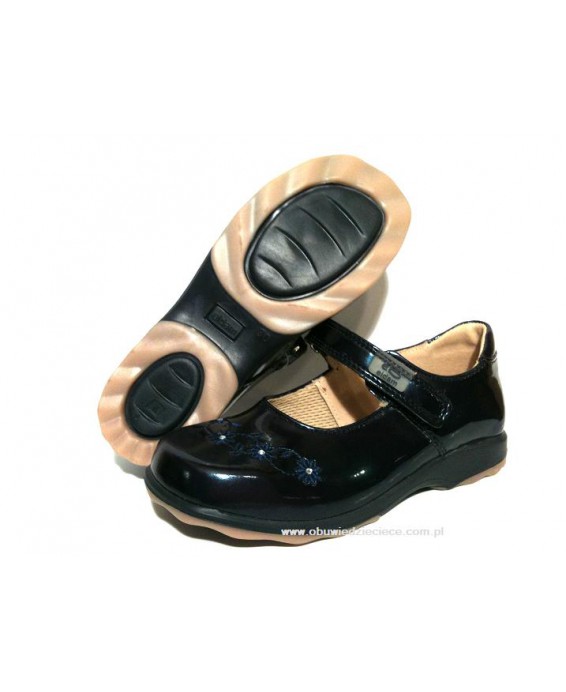 1-3311gr c.granatowe czółenka dziewczęce Eldam