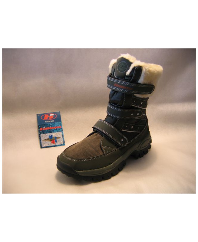 U299D khaki/c.zielone trzewiki dziecięce Hasby