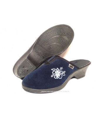 62-323D036 DORIS granatowe kapcie-klapki damskie Doris Befado