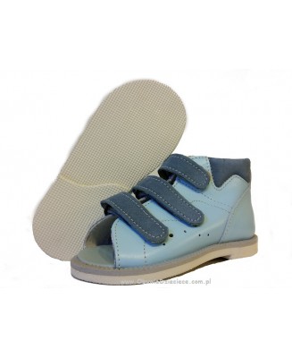 8-BP38MP/B MIGOTKA NIEBIESKIE JASNE kapcie na rzepy sandałki obuwie profilaktyczne przed+szkolne 27-34 buty Postęp