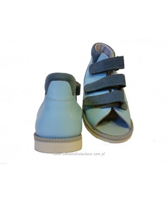 8-BP38MP/B MIGOTKA NIEBIESKIE JASNE kapcie na rzepy sandałki obuwie profilaktyczne przed+szkolne 27-34 buty Postęp
