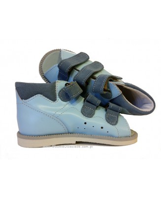 8-BP38MP/B MIGOTKA NIEBIESKIE JASNE kapcie na rzepy sandałki obuwie profilaktyczne przed+szkolne 27-34 buty Postęp