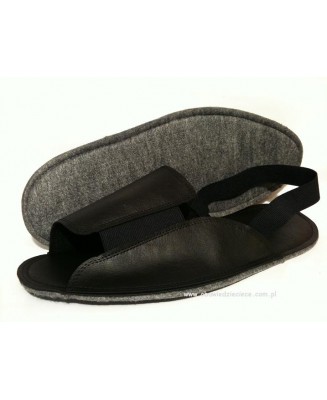 10-210/2M czarne ochronne filcowe-tworzywowe obuwie muzealne, wielorazowego użytku ochraniacze na buty MĘSKIE 34,5cm  Bisbut   (