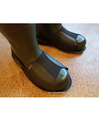 10-210/2M czarne ochronne filcowe-tworzywowe obuwie muzealne, wielorazowego użytku ochraniacze na buty MĘSKIE 34,5cm  Bisbut   (