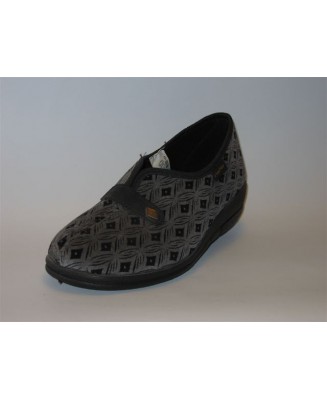 62-940/81 czarno/szare czółenka kapcie - buty damskie Befado