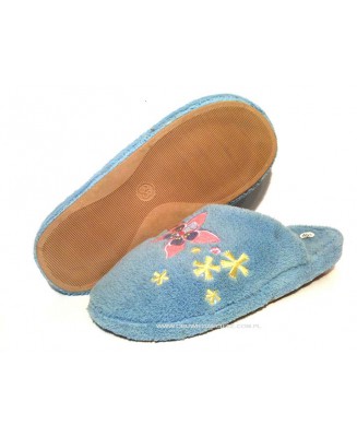 61-U302Niebieskie kapcie - klapki damskie Hasby