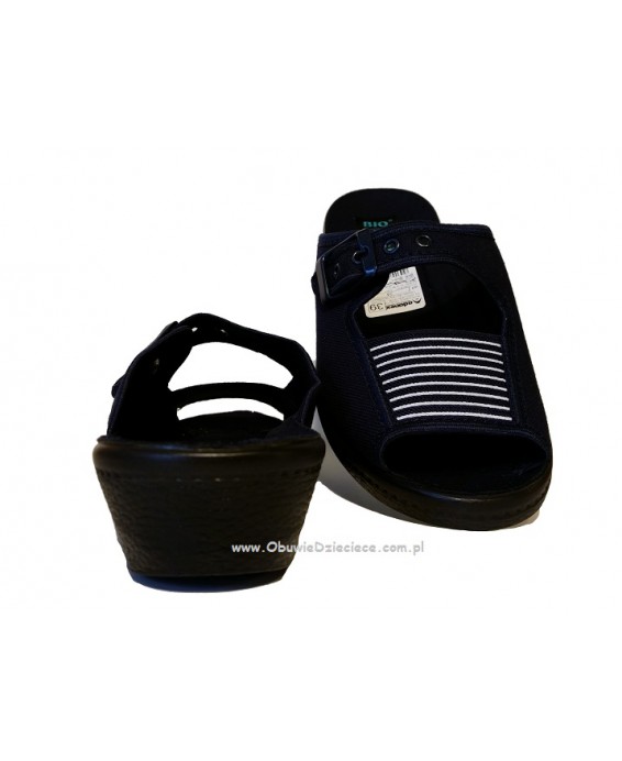 61-8109/34 ADANEX BIO art.34 :: GRANATOWE laczki kapcie klapki profilaktyczne damskie Adanex  36-42