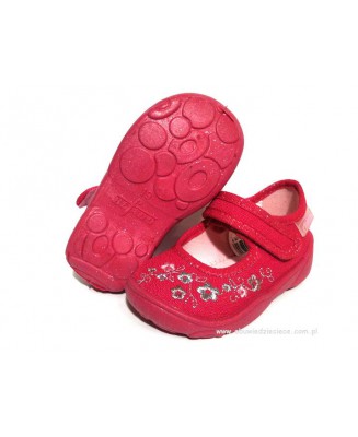 0-802P041 MAXI różowe w kwiatki :: WKŁADKI SKÓRZANE :: czółenka balerinki kapcie buciki obuwie wcz.dziecięce  Befado  18-26