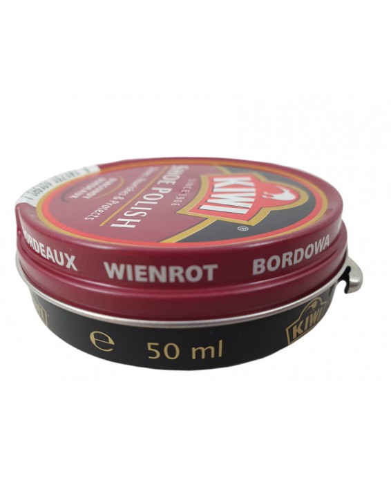 11-01127bo bordowa pasta do obuwia 50ml Kiwi