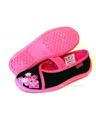 1-979X041 NELLY granatowo różowe czółenka :: WKŁADKI SKÓRZANE :: balerinki buciki obuwie dziewczęce Befado  25-30