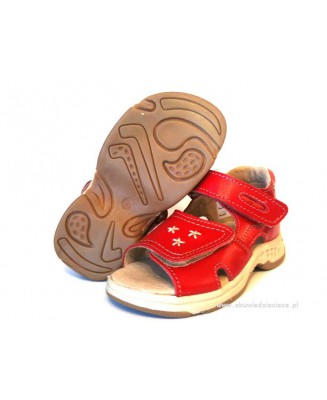 12-353ce czerwone sandałki dziecięce 25-30  Pollonus