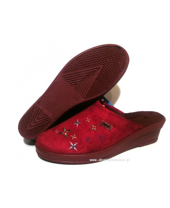 61-658D352 ciemno różowe klapki damskie Laura Befado