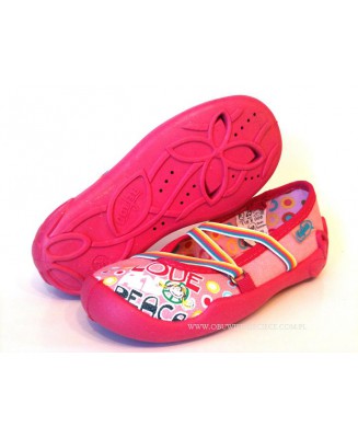 1-118X006 BLANCA różowe balerinki czółenka dziewczęce :: WKŁADKI SKÓRZANE ::  kapcie-buciki-obuwie dziecięce Befado  25-30