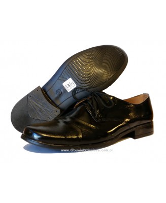 3-KML83D czarne pół matowe półbuty komunijne wizytowe chłopięce 37-38  KMK
