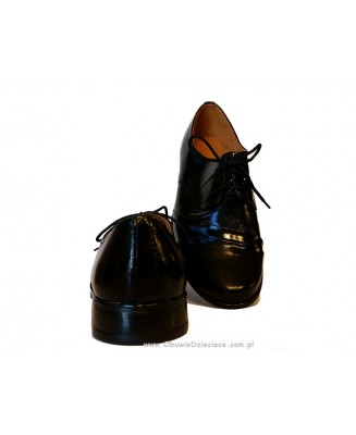 3-KML83D czarne pół matowe półbuty komunijne wizytowe chłopięce 37-38  KMK