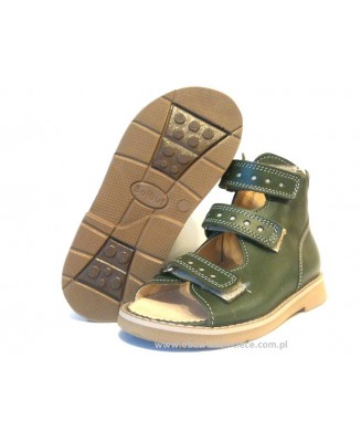 8-B-26zi BAJBUT C.ZIELONE buty sandałki ortopedyczne kapcie sandały przedszk. 22-34  Bajbut