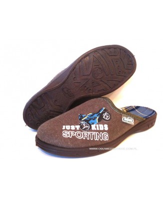 21-707/252 brązowe klapki chłopięce Befado