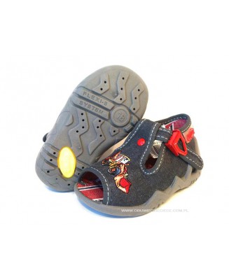 01-217P008 SNAKE c.szare kapcie buciki sandałki obuwie wcz.dziecięce Befado  18-25