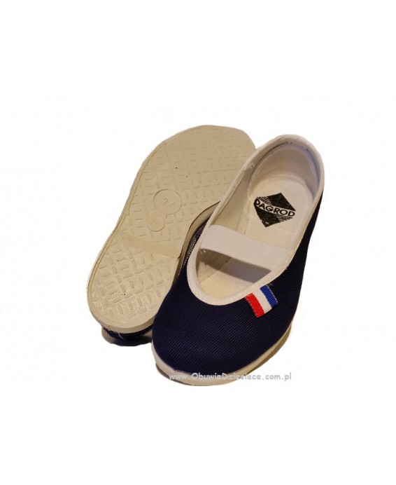 21-1JARBdzgr 111-6 dark blue granatowe jarmilki czeszki flagi ORYGINALNE czółenka tenisówki dziewczęce  JARMILKI DAGROD    25-34