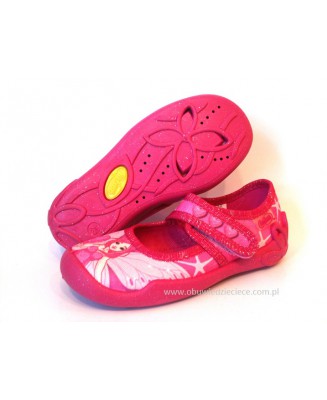 1-123X028 różowe balerinki czółenka dziewczęce kapcie-buciki obuwie dziecięce Befado  25-30