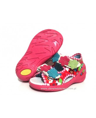 01-065P052 SUNNY różowe sandałki - sandały profilaktyczne  - kapcie obuwie dziecięce Befado  20-25