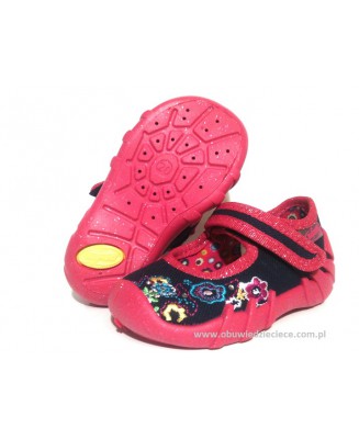 0-109P057 SPEEDY granatowe kapcie-buciki-czółenka-obuwie dziecięce poniemowlęce Befado  18-26