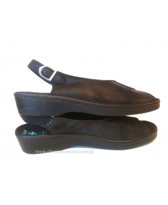 61-14021 czarne sandały BIO damskie Adanex