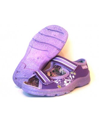 20-969X054 fioletowe sandałki - kapcie dziecięce Befado Max