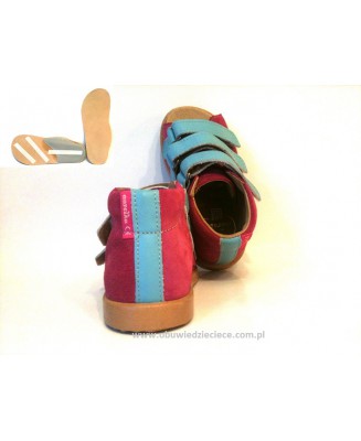 8-1014A AURELKA amarant. nieb. OBCAS THOMASA buty sandałki kapcie obuwie dziecięce profilaktyczne ortopedyczne przedszk. 20-25  