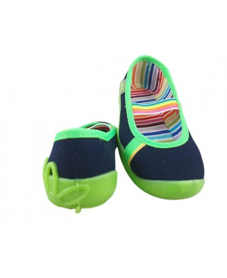 1-193X021 BLANCA czarno zielone balerinki czółenka dziewczęce kapcie-buciki-obuwie dziecięce  Befado  25-30