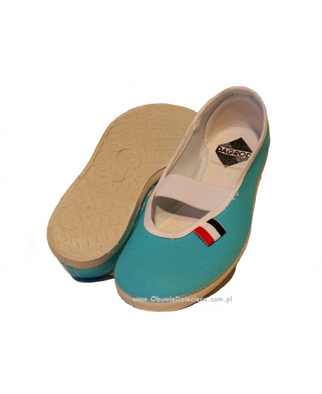 21-1JARBdztu 111-5 turkus turkusowe jarmilki czeszki flagi ORYGINALNE czółenka tenisówki dziewczęce/damskie   JARMILKI DAGROD   