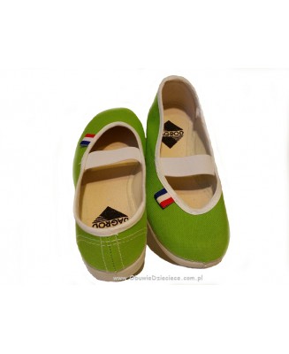 21-1JARBdzzi 111-8 green j.zielone jarmilki czeszki flagi ORYGINALNE czółenka tenisówki dziewczęce/damskie  JARMILKI DAGROD  25-