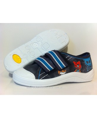 1-672X039 TIM BEFADO szare półtrampki na rzepy kapcie buciki obuwie dziecięce Befado 25-30