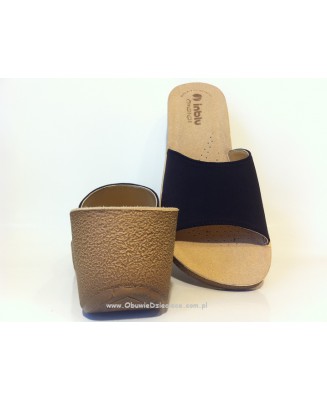 31-ZF7 czarne kapcie klapki profilaktyczne damskie  Inblu ANATOMIC