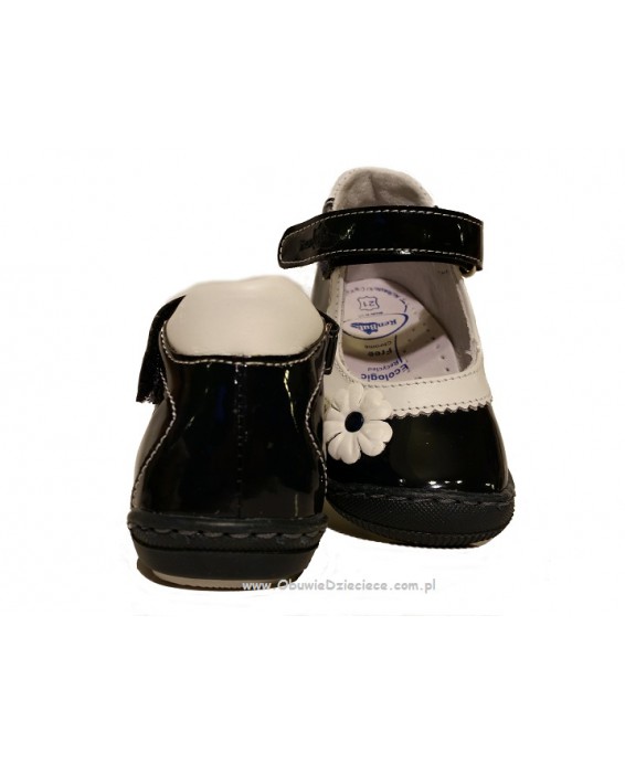 1-13-078 granatowe lakierki eleganckie czółenko wizytowe dziewczęce przedszkolne Renbut 20-25