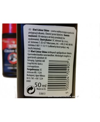 11-01003cz Colour Shine Czarna pasta w płynie do obuwia 50ml Kiwi