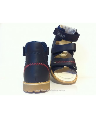 8-1399-77 granatowe buty-sandałki-kapcie profilaktyczne przedszk. 31-33  Mrugała