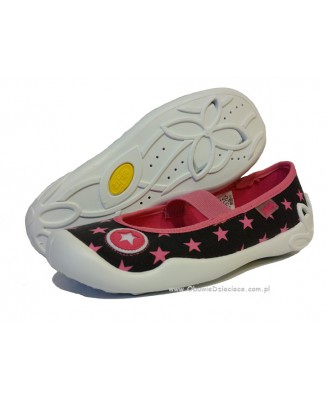 21-193Y037 BLANCA szare w gwiazdy czółenka balerinki dziewczęce kapcie buciki obuwie dziecięce BLANCA Befado