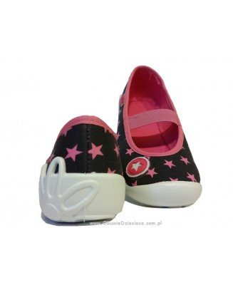 21-193Y037 BLANCA szare w gwiazdy czółenka balerinki dziewczęce kapcie buciki obuwie dziecięce BLANCA Befado