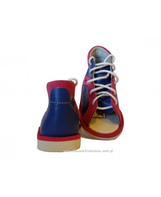 8-BP38MA/0 KUBA ciemno niebiesko różowe kapcie sandałki obuwie profilaktyczne wcz.dzieciece 18-23 buty Postęp