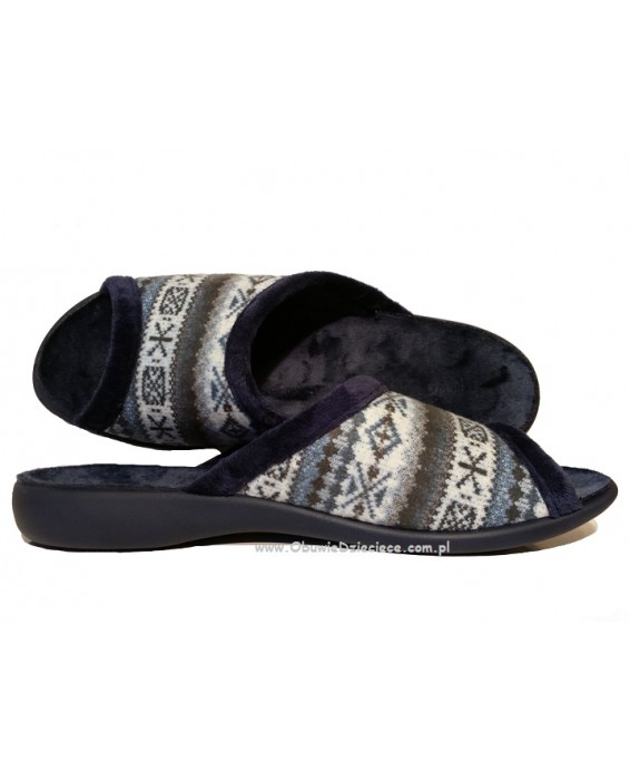 61-254D036 granatowe klapki damskie VIKI B-RELAX BEFADO